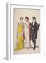 Two Women and a Man Wearing Full Evening Dress, C1810-W Read-Framed Giclee Print