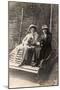 Two Women and their Dogs in a Garden-null-Mounted Photographic Print