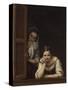 Two Women at a Window, 1655-60-Bartolomé Esteban Murillo-Stretched Canvas