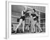 Two Women Box in a Ring, with a Referee Present-null-Framed Photographic Print