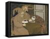 Two Women Drinking Coffee, c.1893-Edouard Vuillard-Framed Stretched Canvas