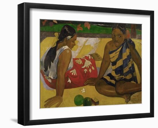 Two Women from Tahiti, 1892-Paul Gauguin-Framed Giclee Print