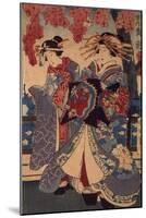 Two Women in a Flower Garden, by Utagawa Kunisada-Utagawa Kunisada-Mounted Giclee Print