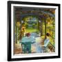 Two Women in an Arbor, (Oil on Canvas)-Lydia Field Emmett-Framed Giclee Print