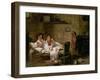 Two Women in Bed-J.A. Rohne-Framed Giclee Print