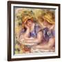 Two Women in Blue Dresses (The Two Sisters); Deux Femmes En Corsage Bleu (Les Deux Soeurs), 1919-Pierre-Auguste Renoir-Framed Giclee Print