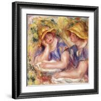 Two Women in Blue Dresses (The Two Sisters); Deux Femmes En Corsage Bleu (Les Deux Soeurs), 1919-Pierre-Auguste Renoir-Framed Giclee Print