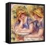 Two Women in Blue Dresses (The Two Sisters); Deux Femmes En Corsage Bleu (Les Deux Soeurs), 1919-Pierre-Auguste Renoir-Framed Stretched Canvas