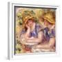 Two Women in Blue Dresses (The Two Sisters); Deux Femmes En Corsage Bleu (Les Deux Soeurs), 1919-Pierre-Auguste Renoir-Framed Giclee Print