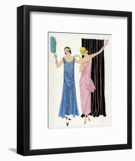 Two Women in Evening Dresses by Paul Poiret-null-Framed Art Print