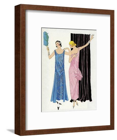 Two Women in Evening Dresses by Paul Poiret--Framed Art Print