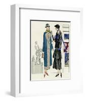 Two Women in Outfits by Bernard and Premet-null-Framed Art Print