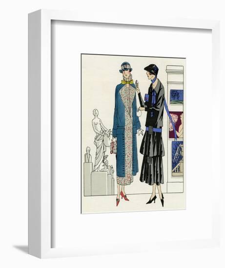 Two Women in Outfits by Bernard and Premet-null-Framed Art Print