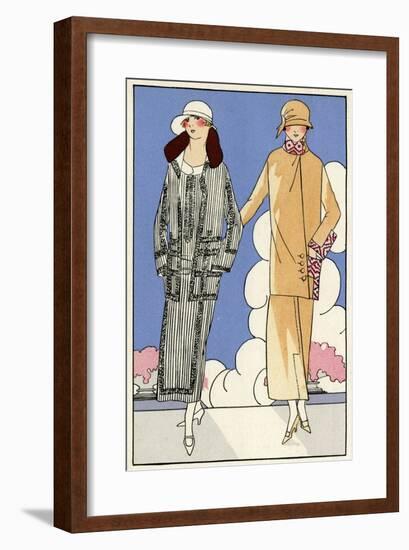 Two Women in Outfits by Martial Et Armand, and Bernard-null-Framed Art Print