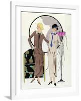 Two Women in Outfits by Premet-null-Framed Art Print