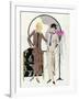 Two Women in Outfits by Premet-null-Framed Art Print