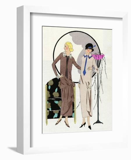 Two Women in Outfits by Premet-null-Framed Art Print