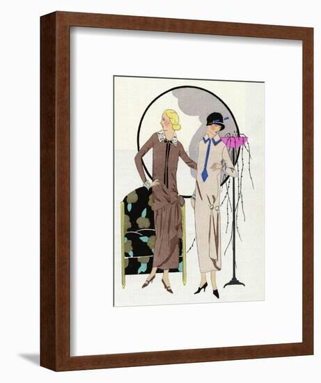 Two Women in Outfits by Premet-null-Framed Art Print