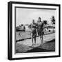 Two Women in Swimsuits Beside a Swimming Pool, Balboa, Panama, 1931-null-Framed Photographic Print