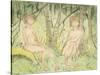 Two Women in the Forest, circa 1925-Otto Mueller-Stretched Canvas