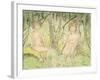 Two Women in the Forest, circa 1925-Otto Mueller-Framed Giclee Print