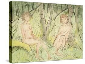 Two Women in the Forest, circa 1925-Otto Mueller-Stretched Canvas