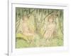 Two Women in the Forest, circa 1925-Otto Mueller-Framed Giclee Print