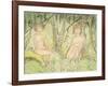 Two Women in the Forest, circa 1925-Otto Mueller-Framed Giclee Print