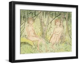 Two Women in the Forest, circa 1925-Otto Mueller-Framed Giclee Print