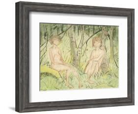 Two Women in the Forest, circa 1925-Otto Mueller-Framed Giclee Print