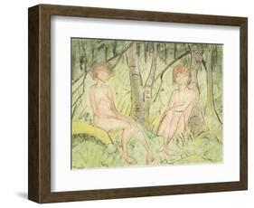 Two Women in the Forest, circa 1925-Otto Mueller-Framed Giclee Print