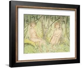 Two Women in the Forest, circa 1925-Otto Mueller-Framed Giclee Print