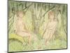Two Women in the Forest, circa 1925-Otto Mueller-Mounted Giclee Print