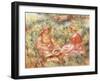 Two Women in the Grass, C.1910-Pierre-Auguste Renoir-Framed Giclee Print