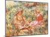 Two Women in the Grass, C.1910-Pierre-Auguste Renoir-Mounted Giclee Print