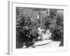 Two Women in their Garden in Cuba Photograph - Cuba-Lantern Press-Framed Art Print