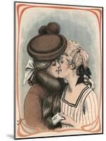 Two Women Kiss-Axel Thiess-Mounted Art Print