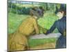 Two Women Leaning on a Gate-Edgar Degas-Mounted Giclee Print