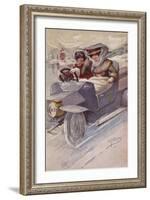 Two Women Making a Car Journey in Winter-null-Framed Giclee Print