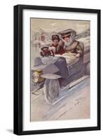 Two Women Making a Car Journey in Winter-null-Framed Giclee Print