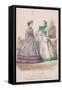 Two Women Model the Latest Fashions, 1861-null-Framed Stretched Canvas