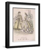 Two Women Model the Latest Fashions, 1863-null-Framed Giclee Print