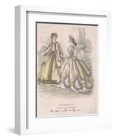 Two Women Model the Latest Fashions, 1863-null-Framed Giclee Print