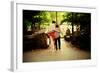 Two Women, Old and Young, Walking in a Park in Chinatown, Manhat-Sabine Jacobs-Framed Photographic Print