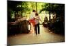 Two Women, Old and Young, Walking in a Park in Chinatown, Manhat-Sabine Jacobs-Mounted Photographic Print