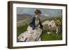 Two Women on a Hill (Maria Marc and Marie Schnuer), 1906-Franz Marc-Framed Giclee Print