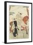 (Two Women, One Walking, One on Horseback), Late 18th-Early 19th Century-Utagawa Toyokuni-Framed Giclee Print