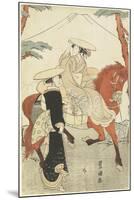 (Two Women, One Walking, One on Horseback), Late 18th-Early 19th Century-Utagawa Toyokuni-Mounted Giclee Print
