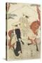 (Two Women, One Walking, One on Horseback), Late 18th-Early 19th Century-Utagawa Toyokuni-Stretched Canvas