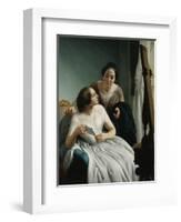 Two Women or the Letter-Luigi Trecourt-Framed Giclee Print